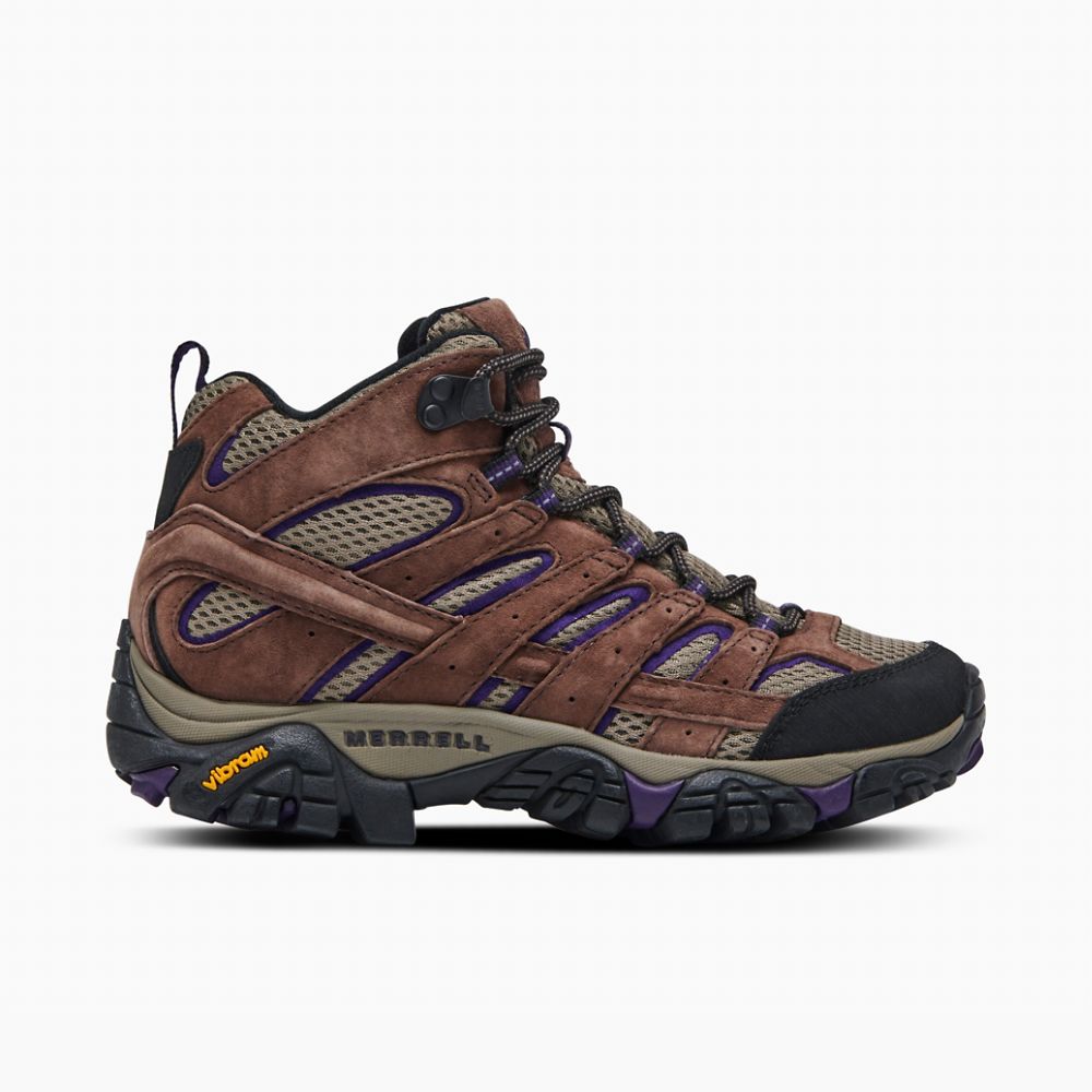 Merrell Moab 2 Mid Wide Width Csizma Női Kávé | ME0719-HU