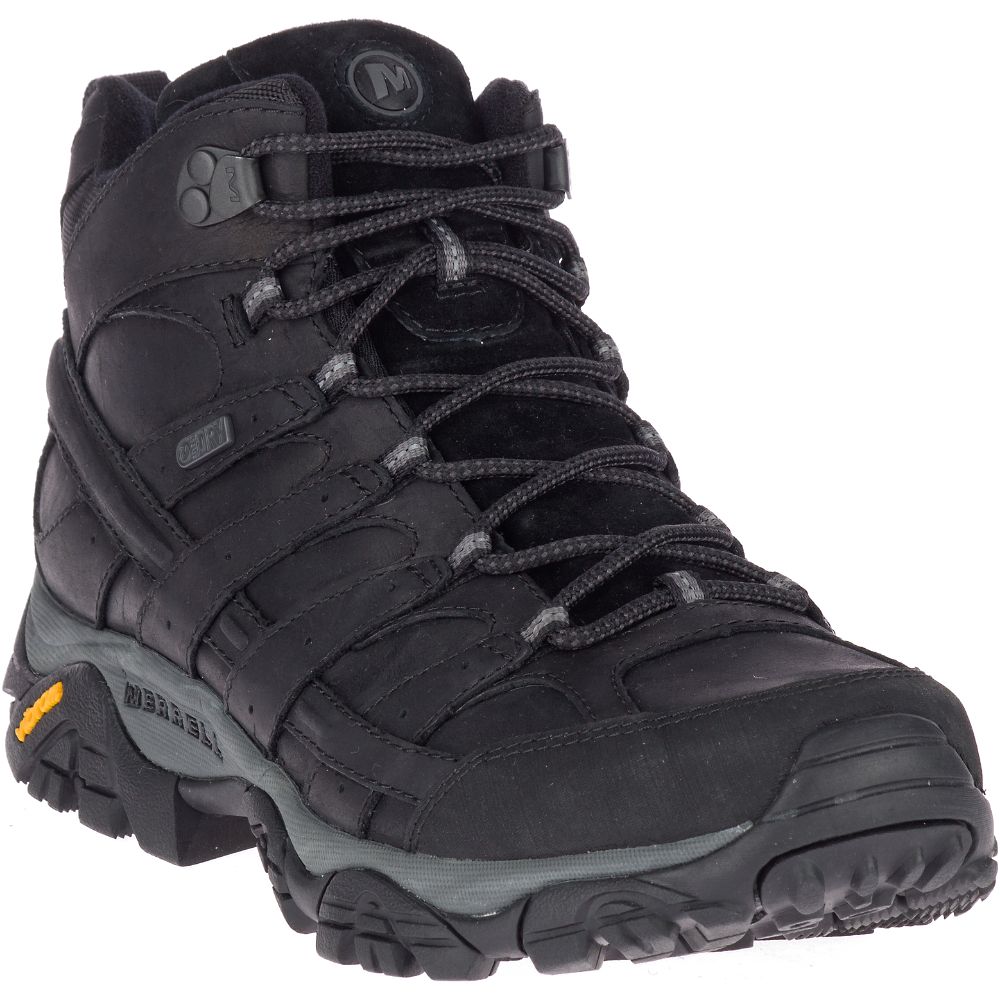 Merrell Moab 2 Prime Mid Waterproof Vízálló Bakancs Férfi Fekete | ME0486-HU