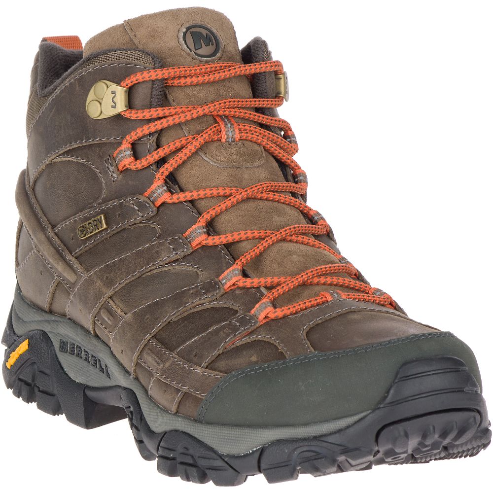 Merrell Moab 2 Prime Mid Wide Width Waterproof Vízálló Bakancs Férfi Kávé | ME0487-HU