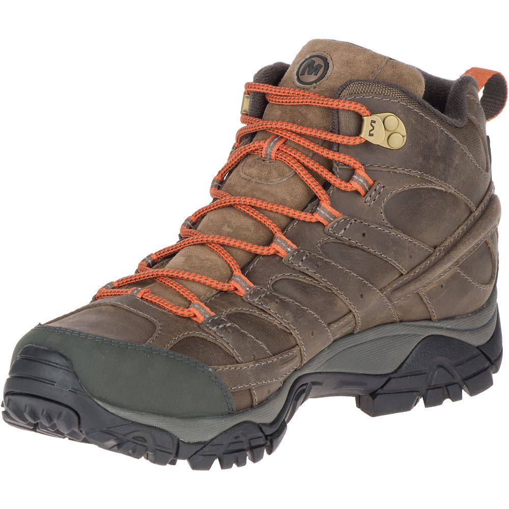 Merrell Moab 2 Prime Mid Wide Width Waterproof Vízálló Bakancs Férfi Kávé | ME0487-HU