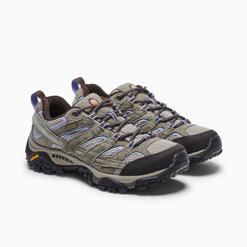 Merrell Moab 2f Wide Width Waterproof Vízálló Cipő Női Olivazöld | ME1094-HU