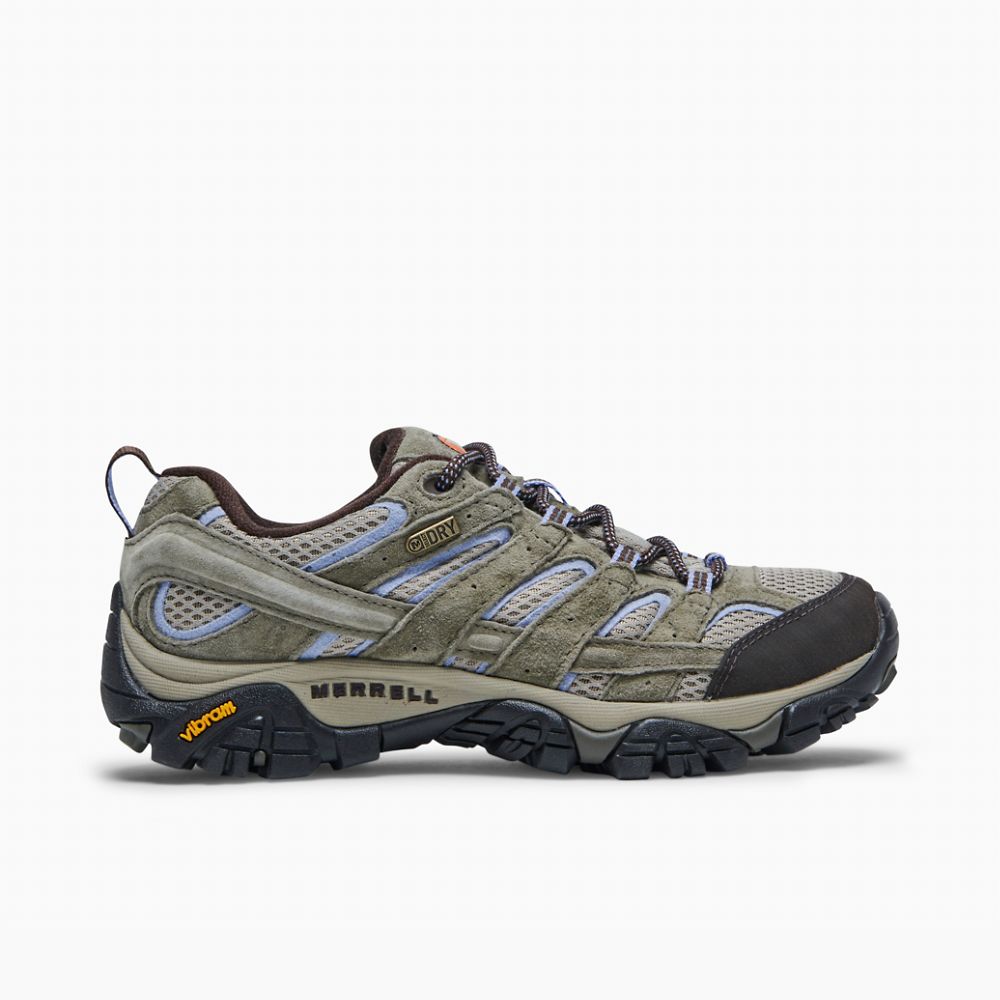 Merrell Moab 2f Wide Width Waterproof Vízálló Cipő Női Olivazöld | ME1094-HU