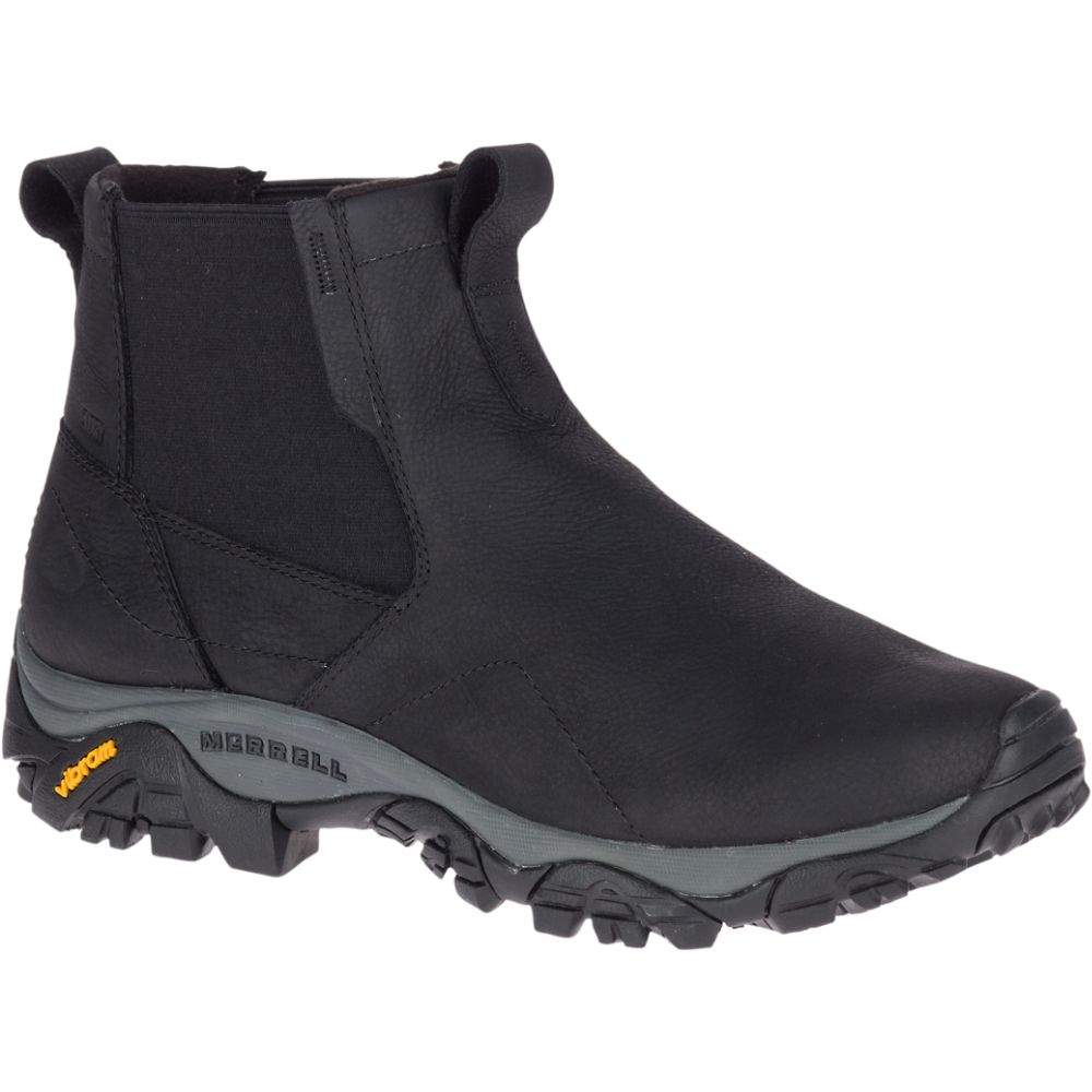 Merrell Moab Adventure Chelsea Wide Width Waterproof Vízálló Bakancs Férfi Fekete | ME0490-HU