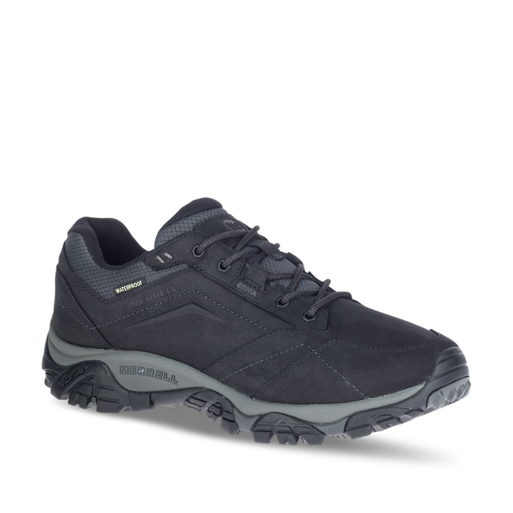 Merrell Moab Adventure Lace Wide Width Waterproof Vízálló Cipő Férfi Fekete | ME0555-HU