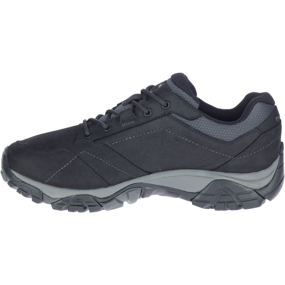 Merrell Moab Adventure Lace Wide Width Waterproof Vízálló Cipő Férfi Fekete | ME0555-HU