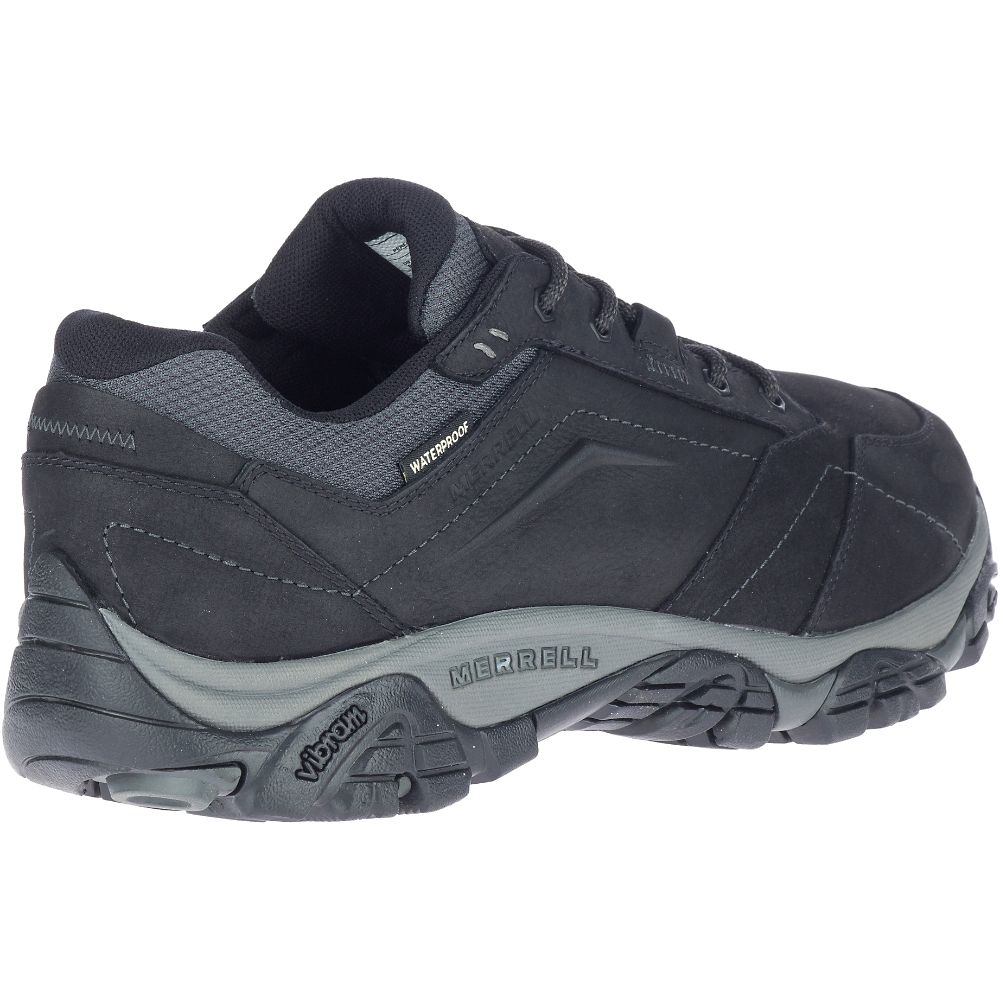 Merrell Moab Adventure Lace Wide Width Waterproof Vízálló Cipő Férfi Fekete | ME0555-HU