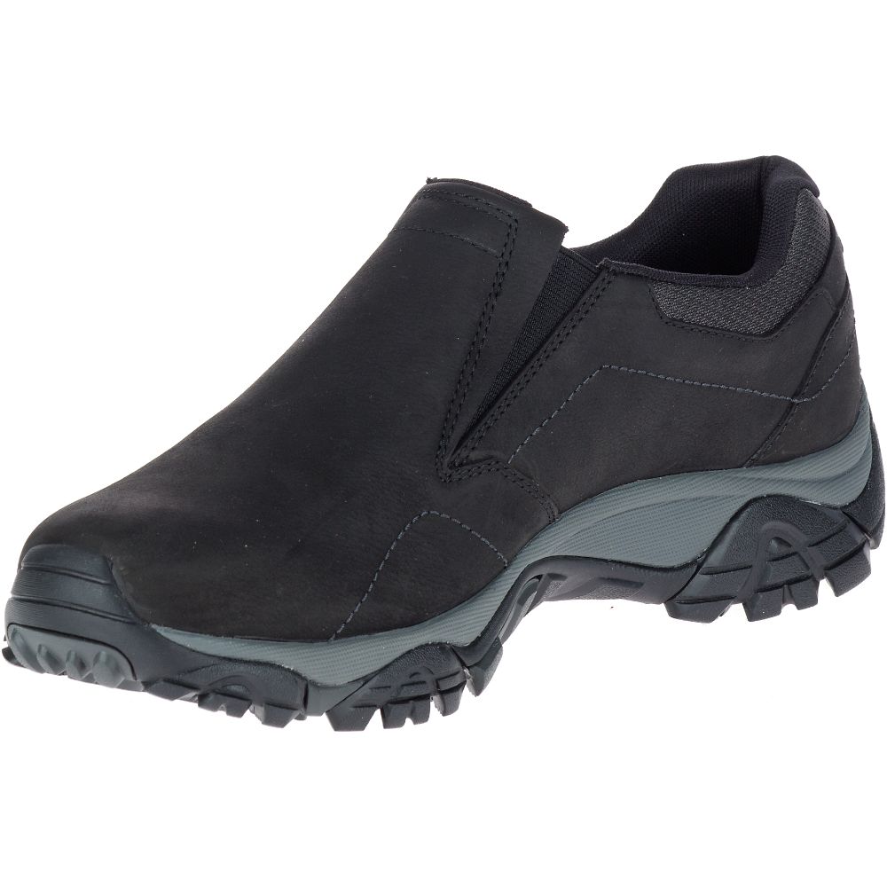 Merrell Moab Adventure Moc Wide Width Cipő Férfi Fekete | ME0261-HU