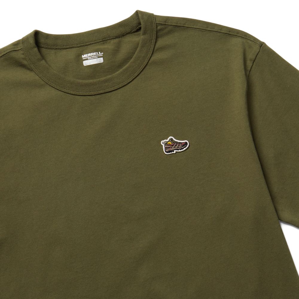 Merrell Moab Icon T-Shirts Férfi Olivazöld | ME0085-HU