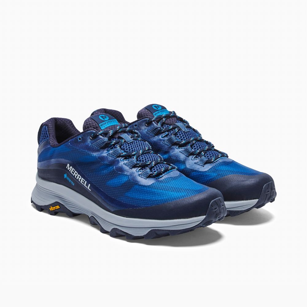 Merrell Moab Speed GORE-TEX® Cipő Férfi Kék | ME0283-HU