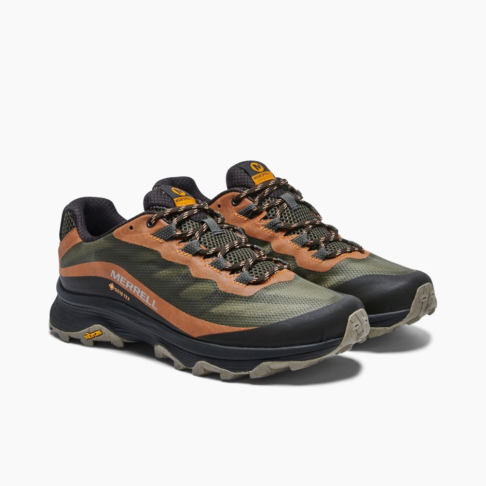 Merrell Moab Speed GORE-TEX® Cipő Férfi Olivazöld | ME0285-HU