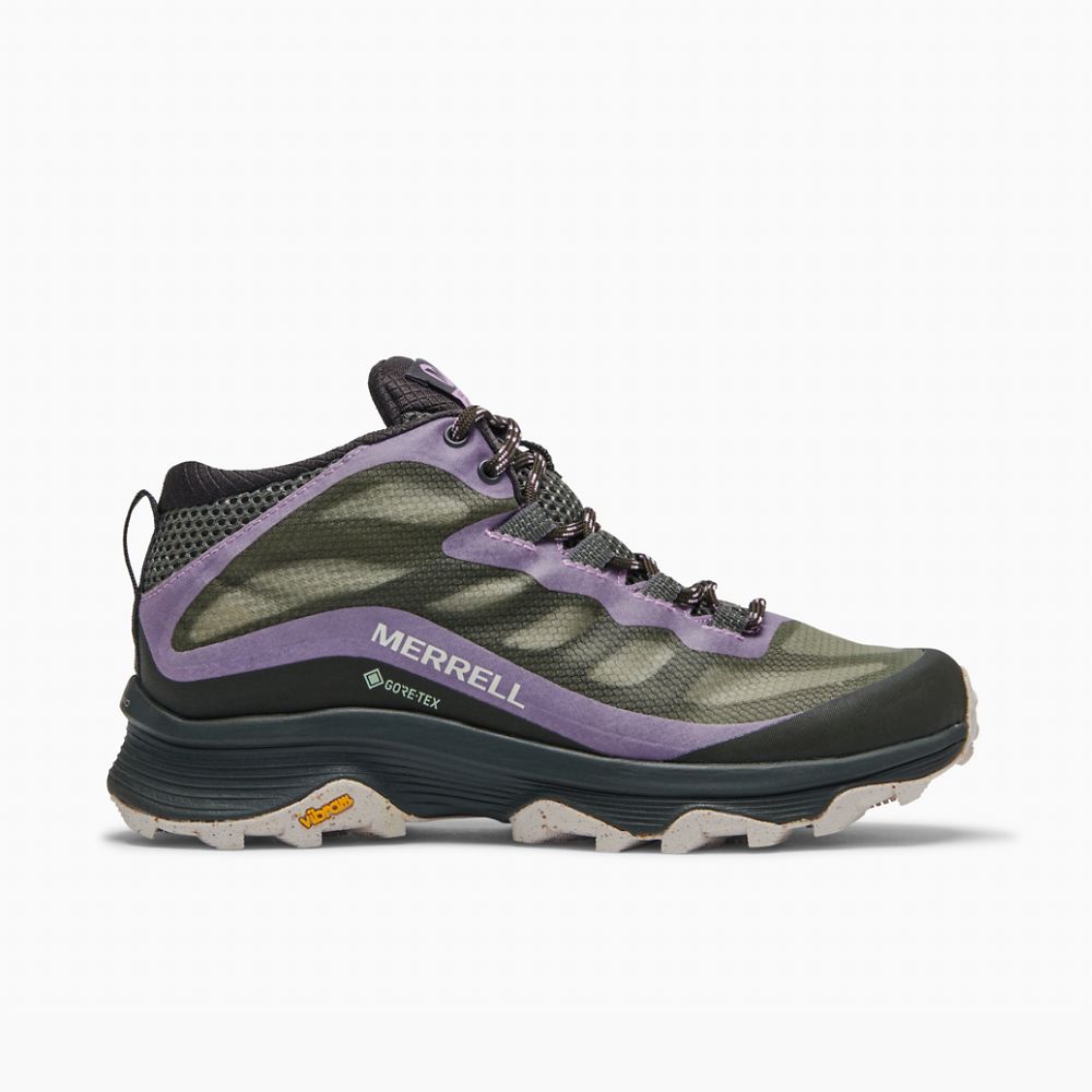 Merrell Moab Speed Mid GORE-TEX® Cipő Női Olivazöld | ME0891-HU