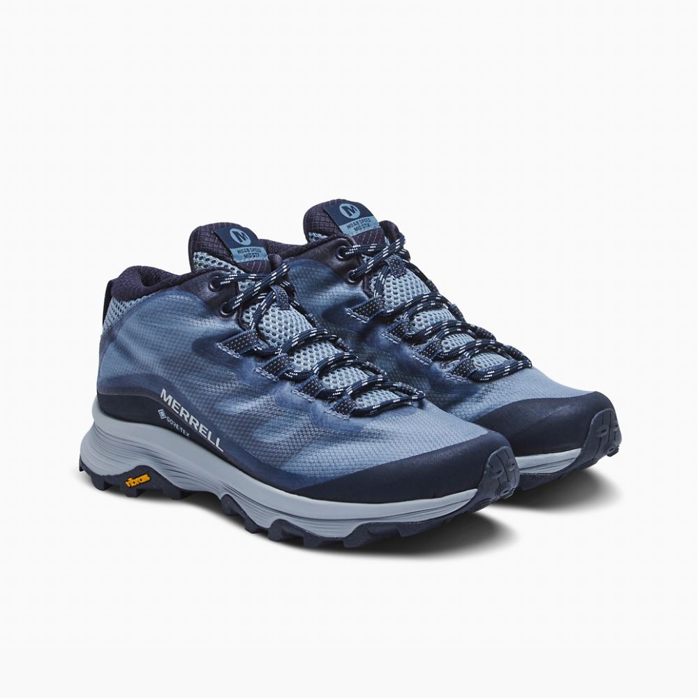 Merrell Moab Speed Mid GORE-TEX® Cipő Női Sötétkék | ME0890-HU