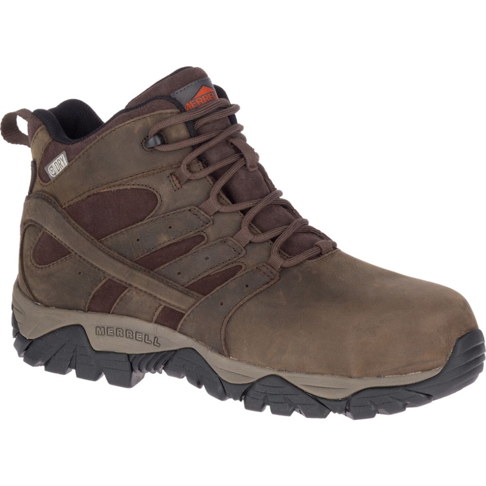 Merrell Moab Vertex Mid Leather Waterproof Vízálló Bakancs Férfi Kávé | ME0496-HU