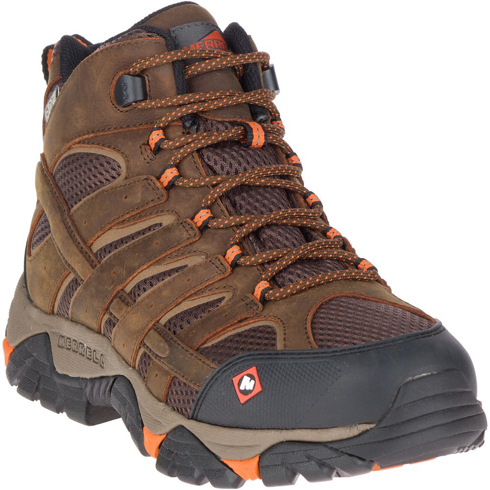 Merrell Moab Vertex Mid SR Waterproof Vízálló Bakancs Férfi Kávé | ME0498-HU