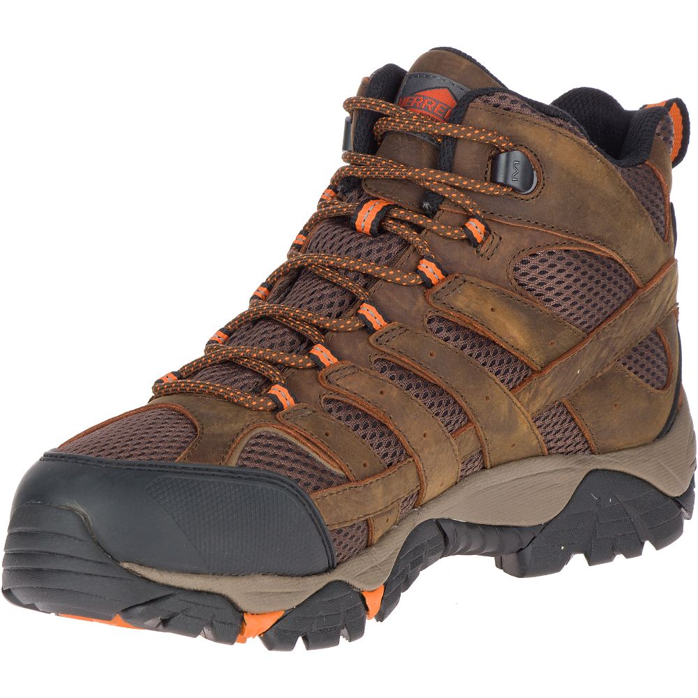 Merrell Moab Vertex Mid SR Waterproof Vízálló Bakancs Férfi Kávé | ME0498-HU