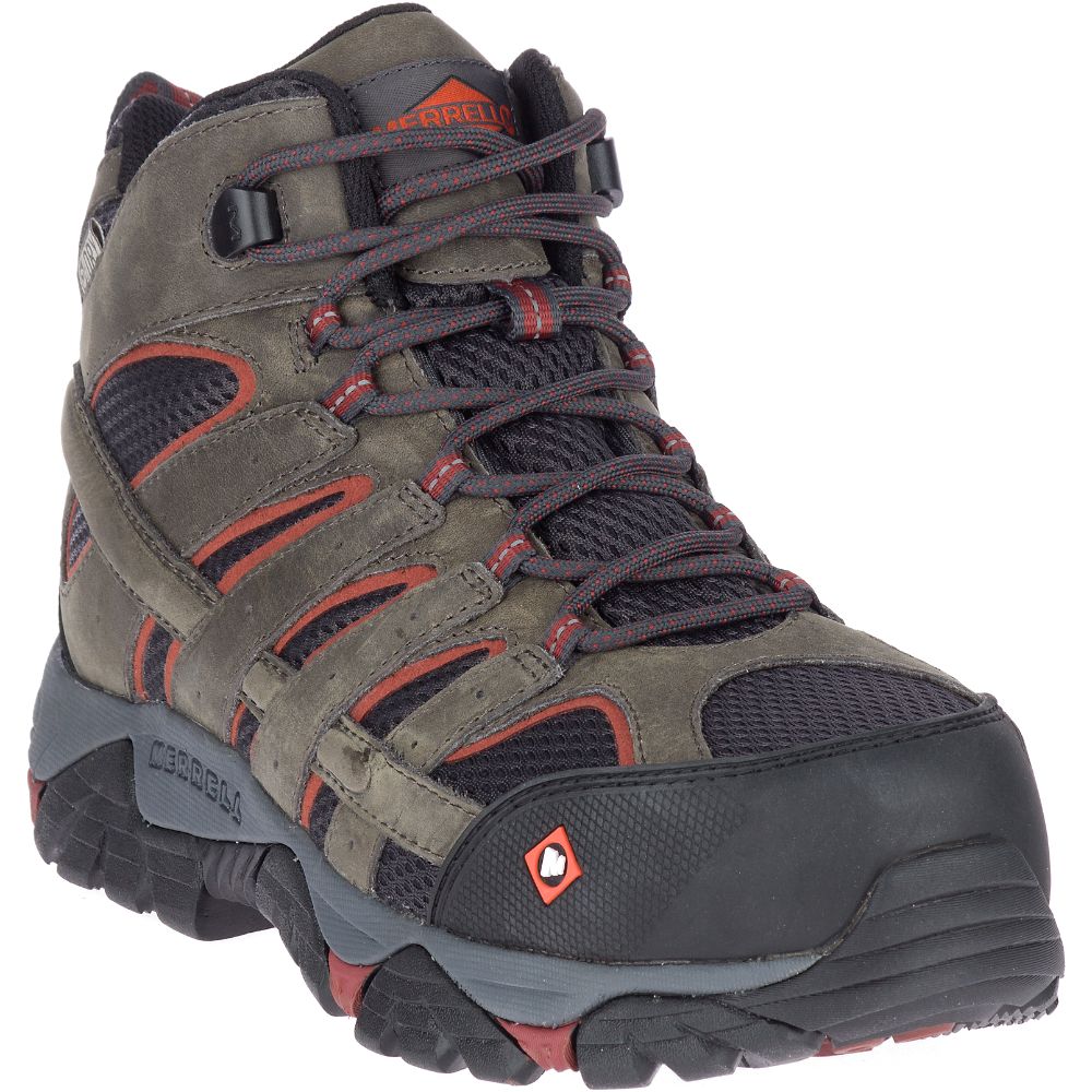 Merrell Moab Vertex Mid Waterproof Vízálló Bakancs Férfi Olivazöld | ME0499-HU