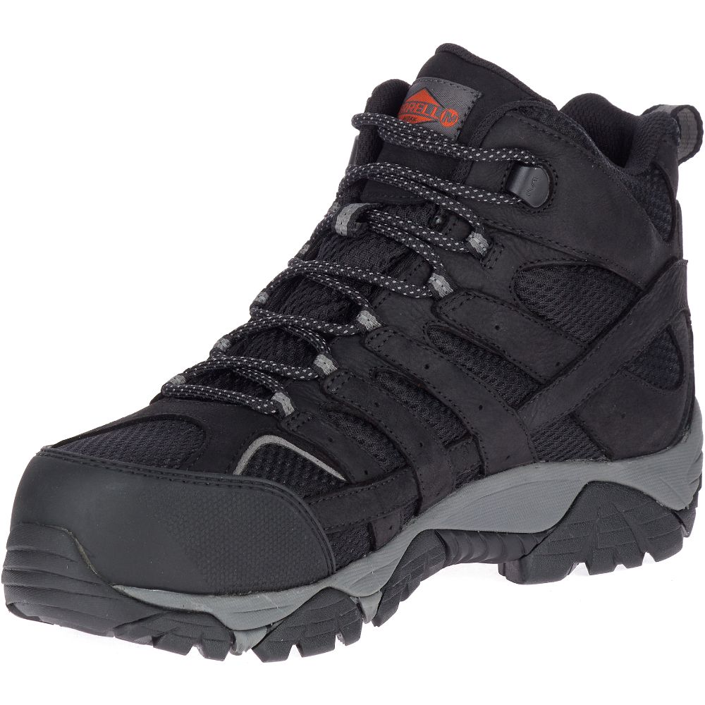 Merrell Moab Vertex Mid Wide Width Waterproof Vízálló Bakancs Férfi Fekete | ME0501-HU