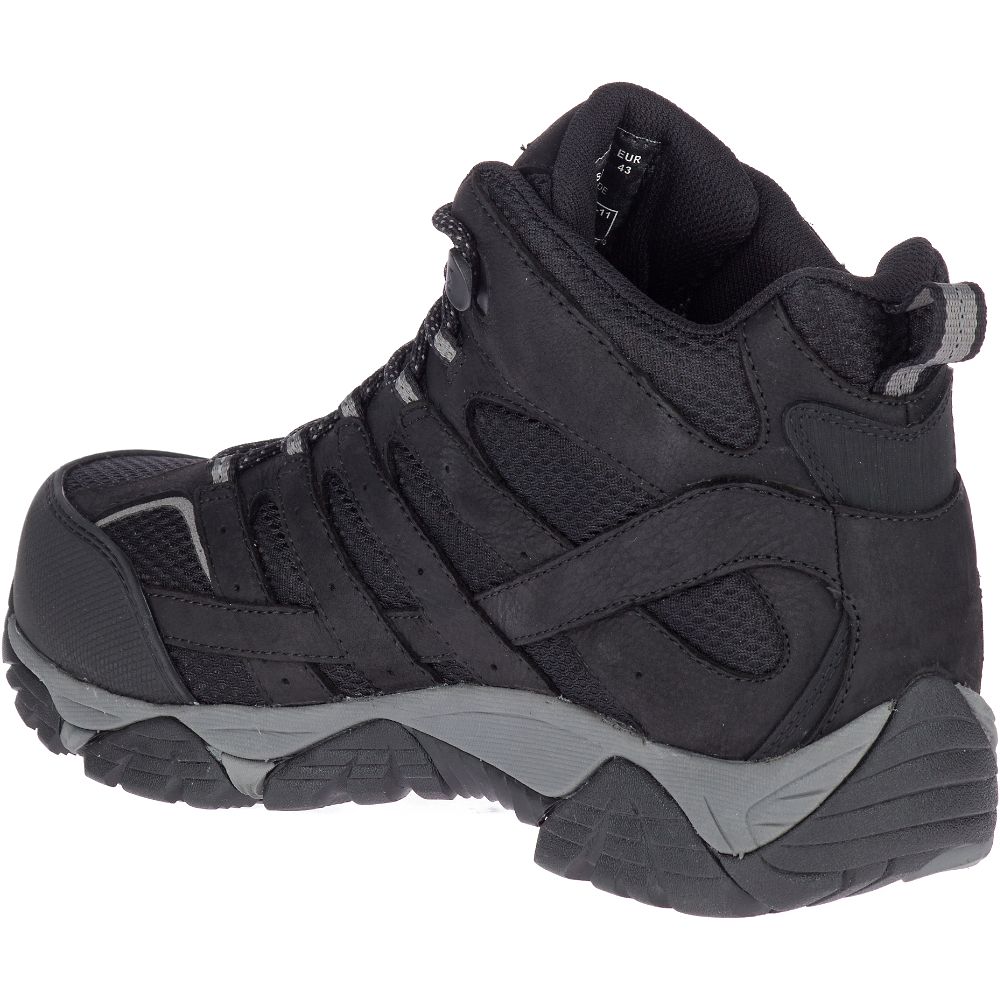 Merrell Moab Vertex Mid Wide Width Waterproof Vízálló Bakancs Férfi Fekete | ME0501-HU