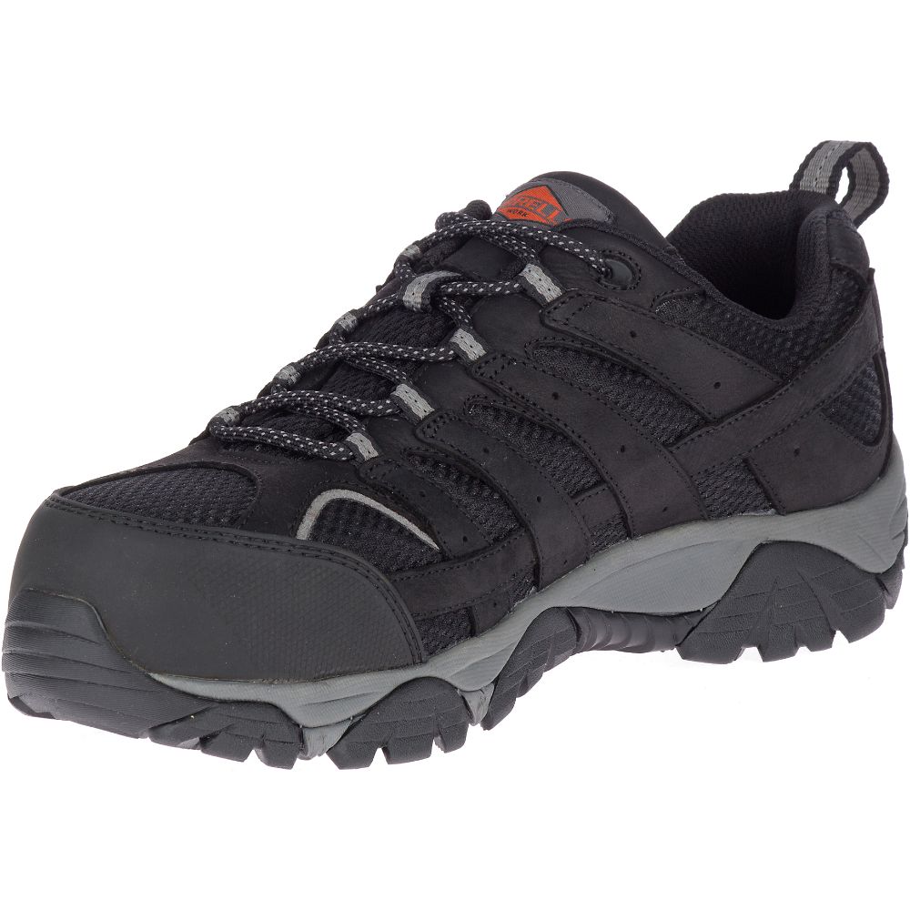 Merrell Moab Vertex Vent Comp Toe Wide Width Munkacipő Férfi Fekete | ME0577-HU