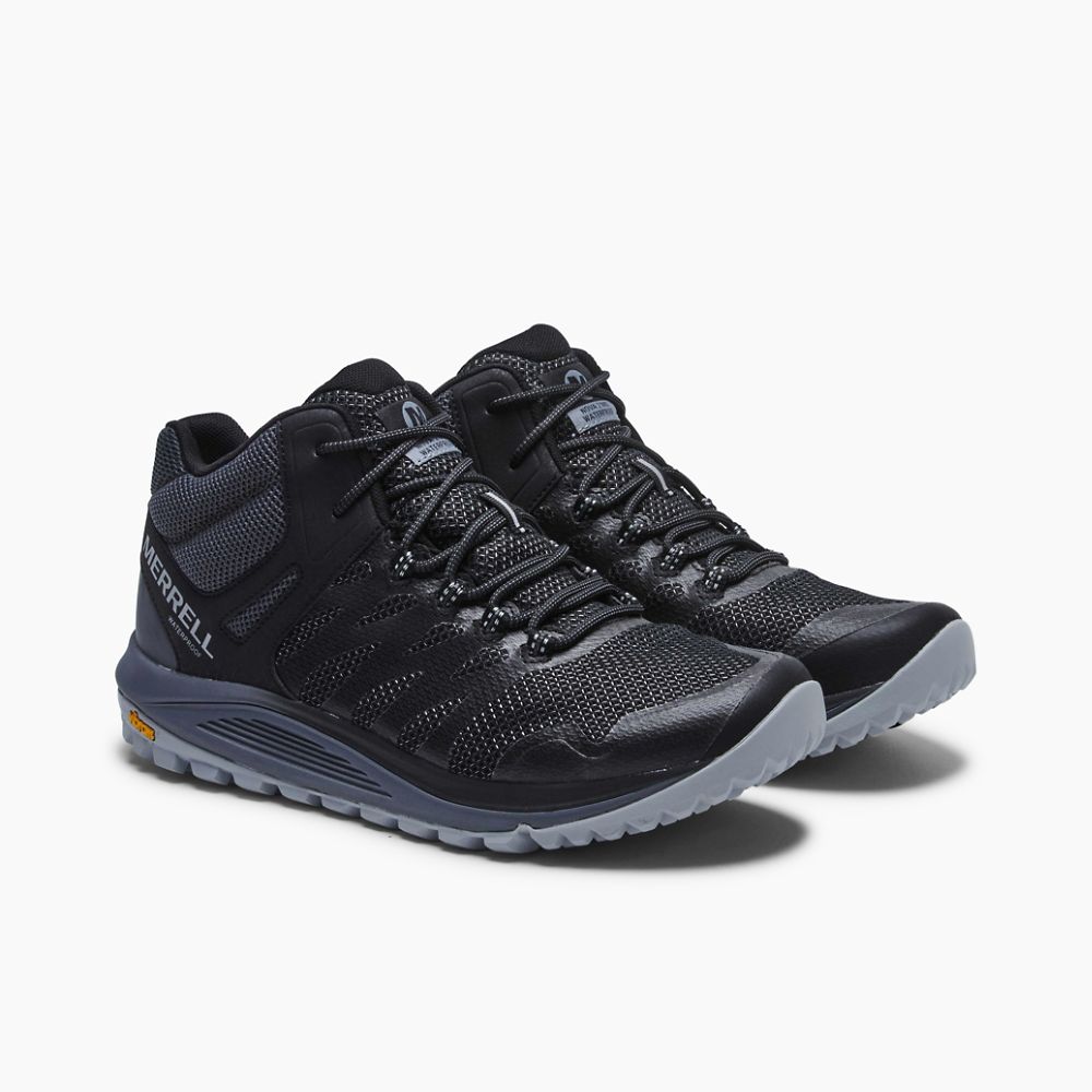 Merrell Nova 2 Mid Wide Width Waterproof Vízálló Bakancs Férfi Fekete | ME0506-HU