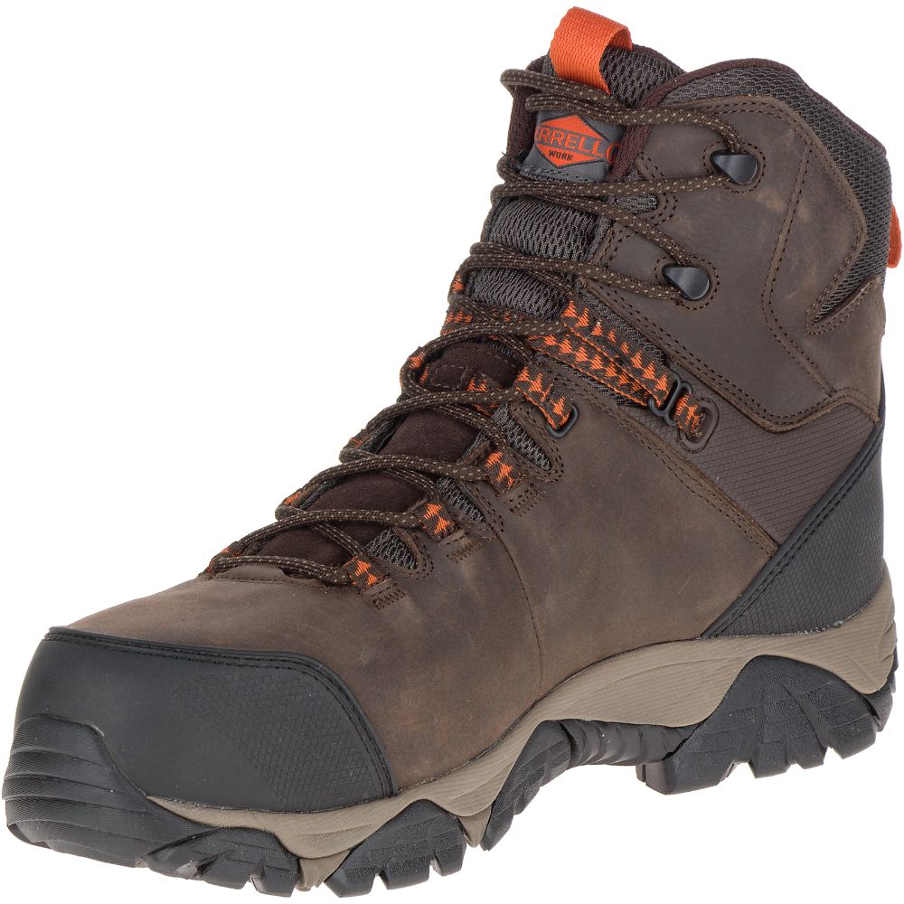 Merrell Phaserbound Mid Waterproof Vízálló Bakancs Férfi Kávé | ME0508-HU