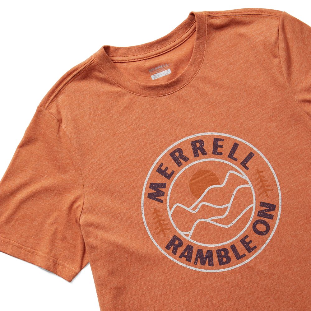 Merrell Ramble On T-Shirts Férfi Narancssárga | ME0093-HU