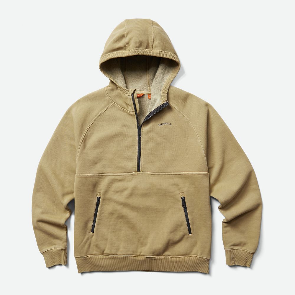 Merrell Scout Pullover Kapucnis Pulóver Férfi Khaki | ME0017-HU