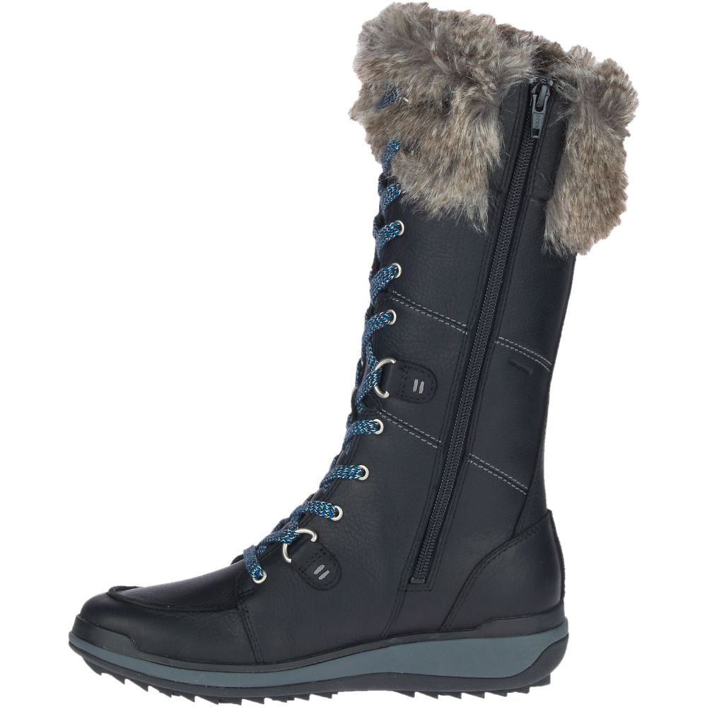 Merrell Snowcreek Tall Polar Waterproof Vízálló Bakancs Női Fekete | ME1076-HU