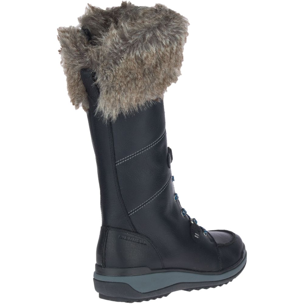 Merrell Snowcreek Tall Polar Waterproof Vízálló Bakancs Női Fekete | ME1076-HU