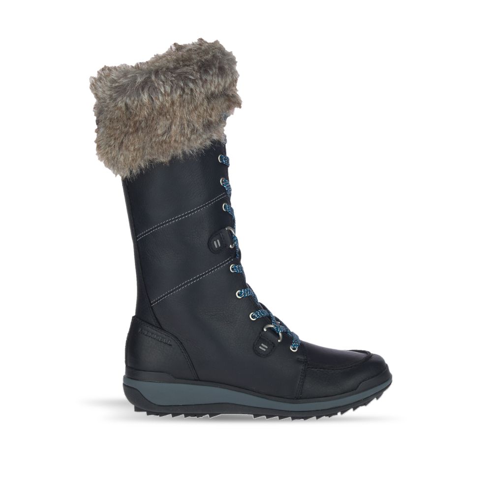 Merrell Snowcreek Tall Polar Waterproof Vízálló Bakancs Női Fekete | ME1076-HU