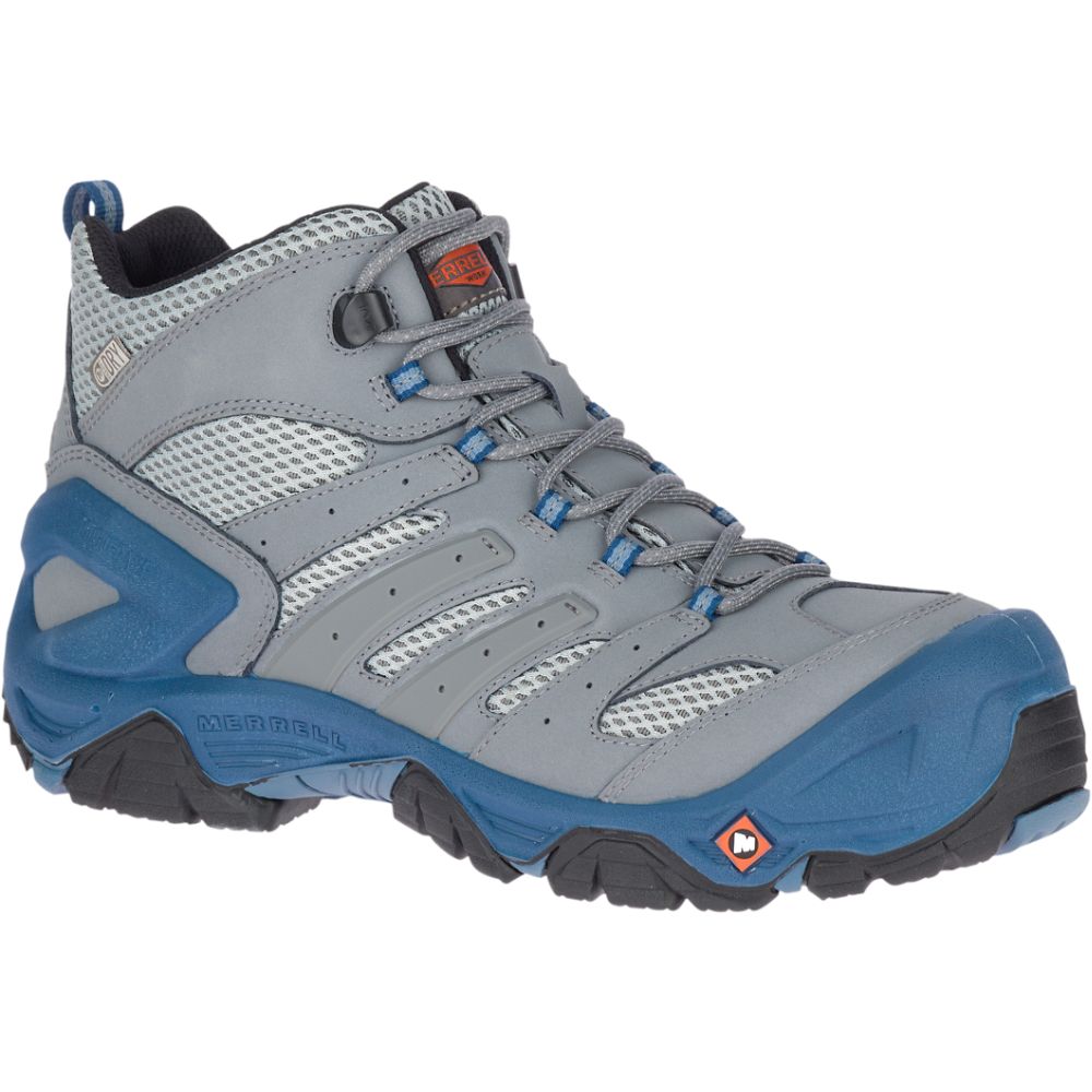 Merrell Strongfield Mid Wide Width Waterproof Vízálló Bakancs Férfi Szürke | ME0520-HU