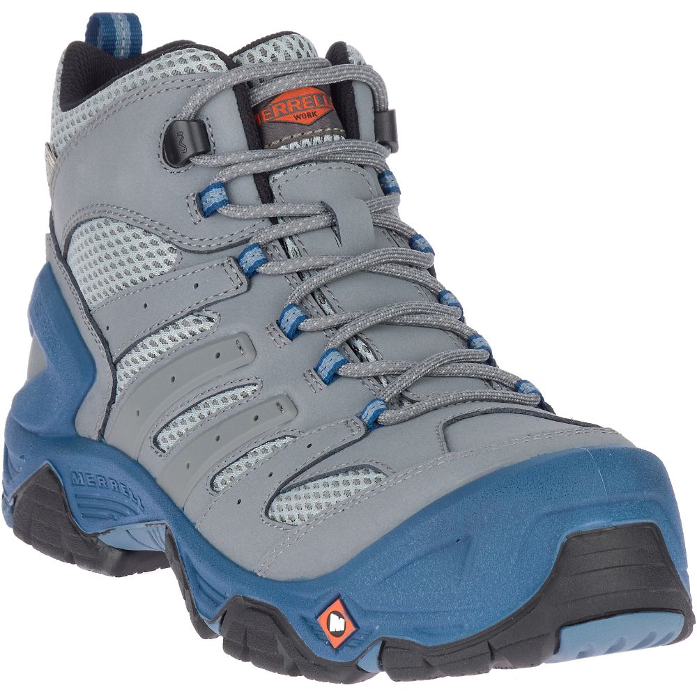 Merrell Strongfield Mid Wide Width Waterproof Vízálló Bakancs Férfi Szürke | ME0520-HU