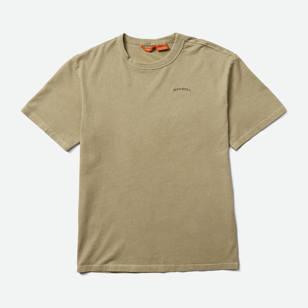 Merrell Sunbaked Arc T-Shirts Férfi Khaki | ME0101-HU