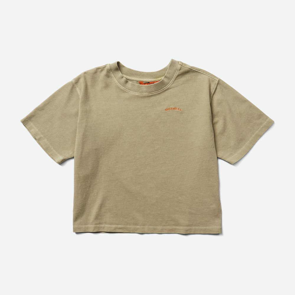 Merrell Sunbaked Arc T-Shirts Női Khaki | ME0684-HU