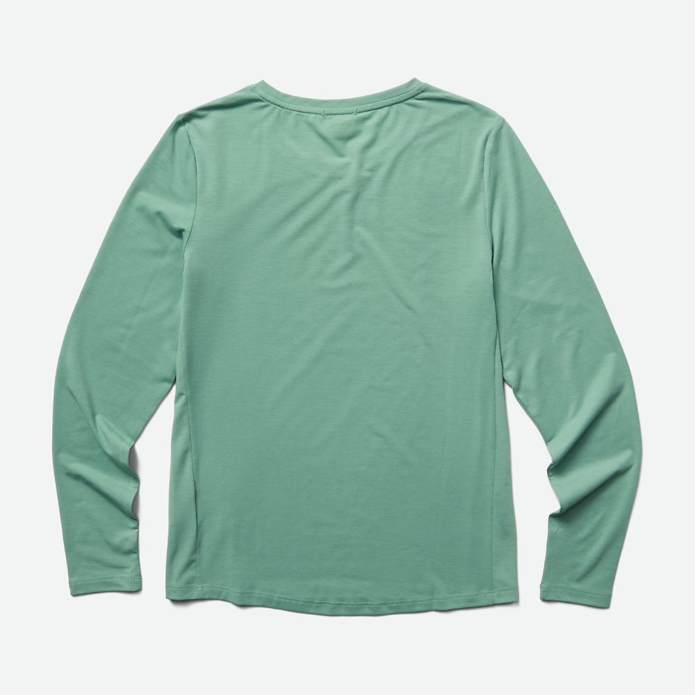 Merrell Tencel Long Sleeve T-Shirts Női Menta | ME0687-HU