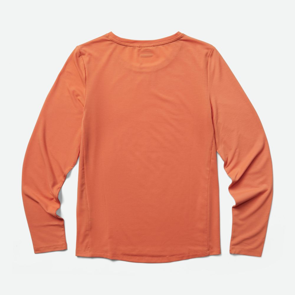 Merrell Tencel Long Sleeve T-Shirts Női Narancssárga | ME0686-HU