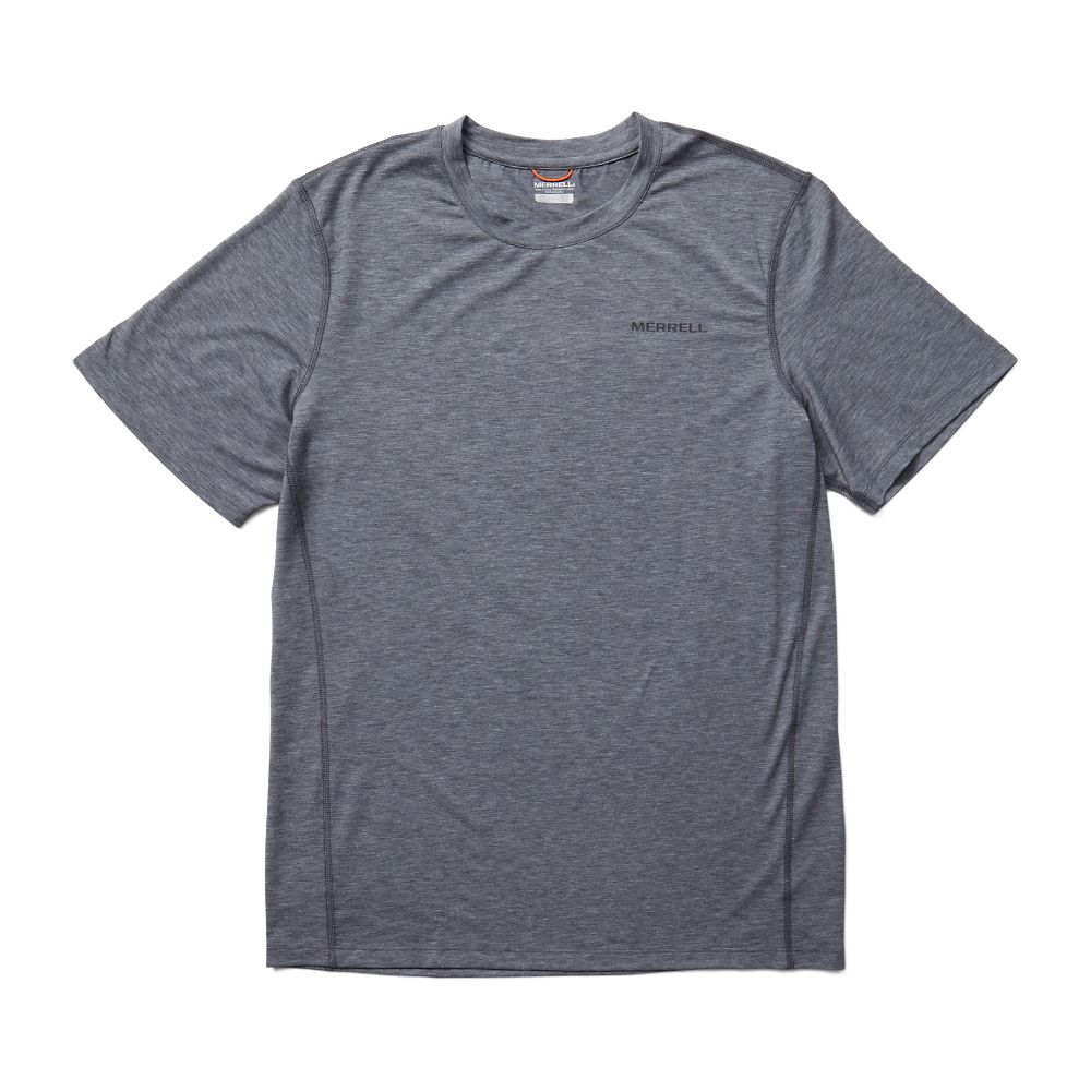 Merrell Tencel™ Short Sleeve T-Shirts Férfi Szürke | ME0105-HU