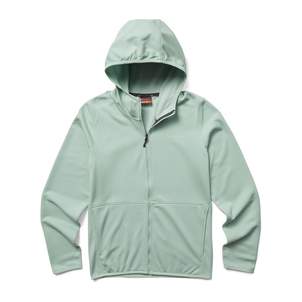 Merrell Terrain Geotex Full Zip Kapucnis Pulóver Női Menta | ME0627-HU