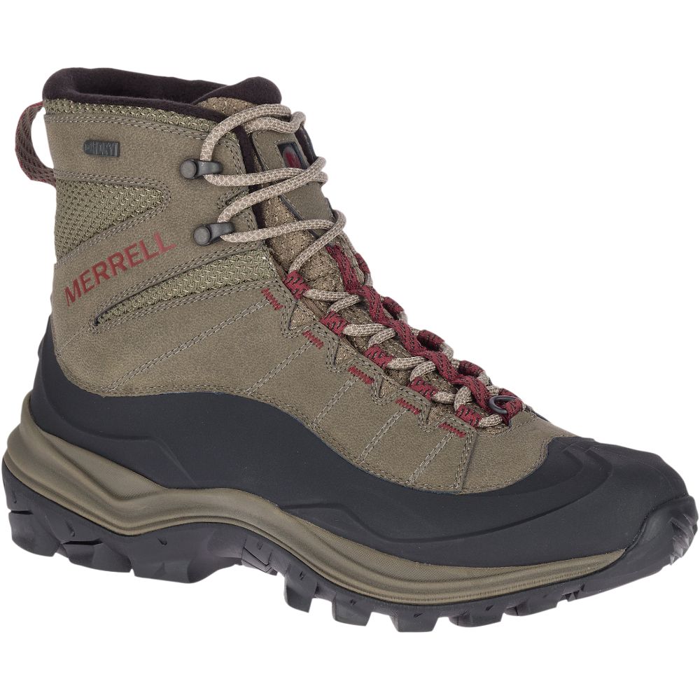 Merrell Thermo Chill Mid Shell Waterproof Vízálló Bakancs Férfi Olivazöld | ME0524-HU