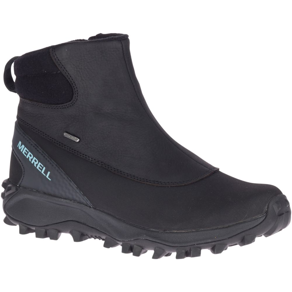 Merrell Thermo Kiruna Mid Zip Waterproof Vízálló Bakancs Női Fekete | ME1087-HU