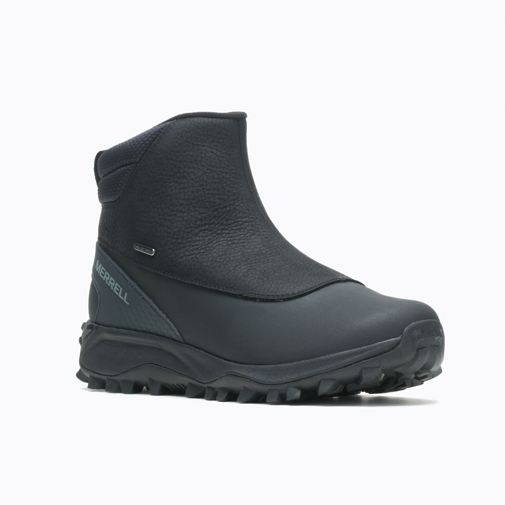 Merrell Thermo Kiruna Mid Zip Waterproof Vízálló Bakancs Férfi Fekete | ME0528-HU