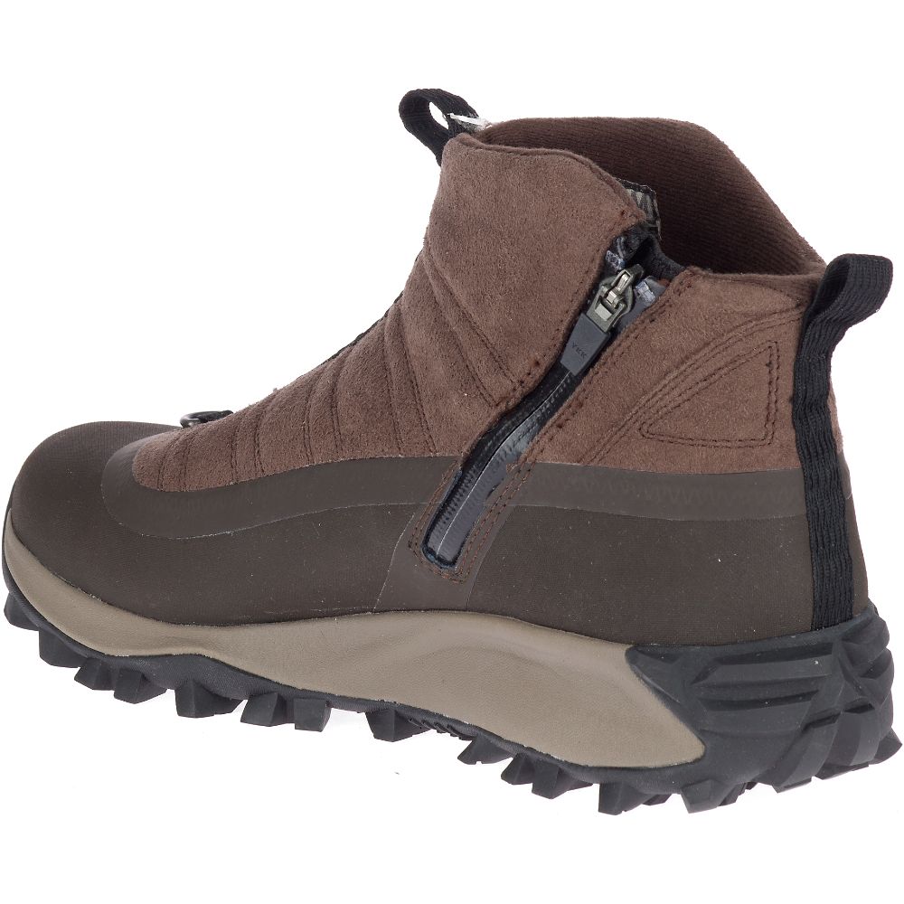 Merrell Thermo Snowdrift Zip Mid Shell Csizma Férfi Barna | ME0152-HU