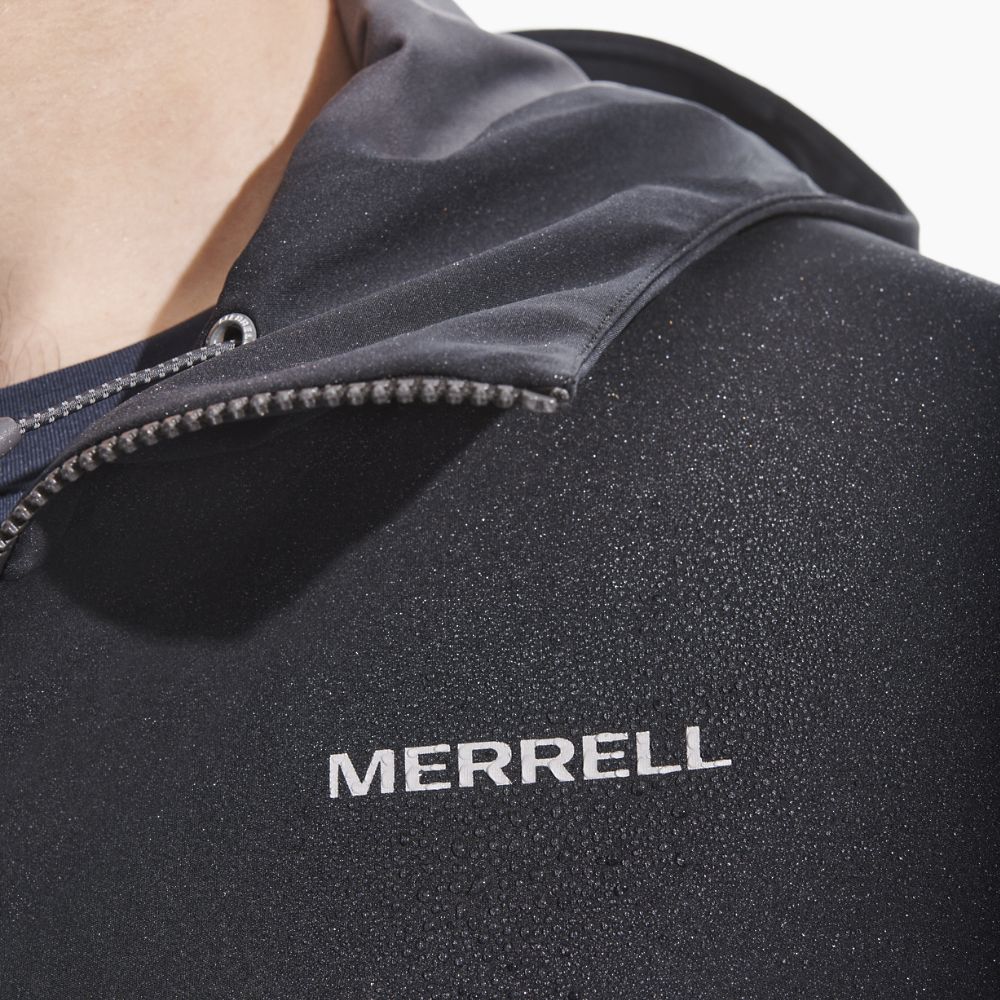 Merrell Whisper Rain Kabát Férfi Fekete | ME0059-HU