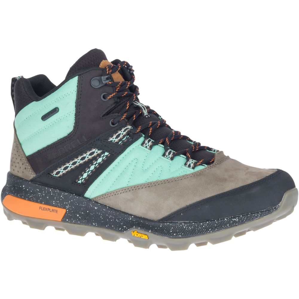 Merrell Zion Mid Wide Width Waterproof Vízálló Bakancs Férfi Kék | ME0537-HU